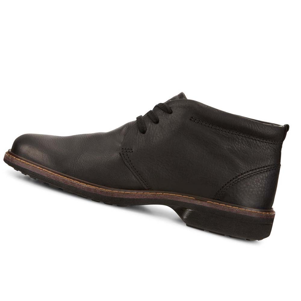 Men's Ecco Turn Gtx Chukka Tie Boots Black | Canada 454QMA